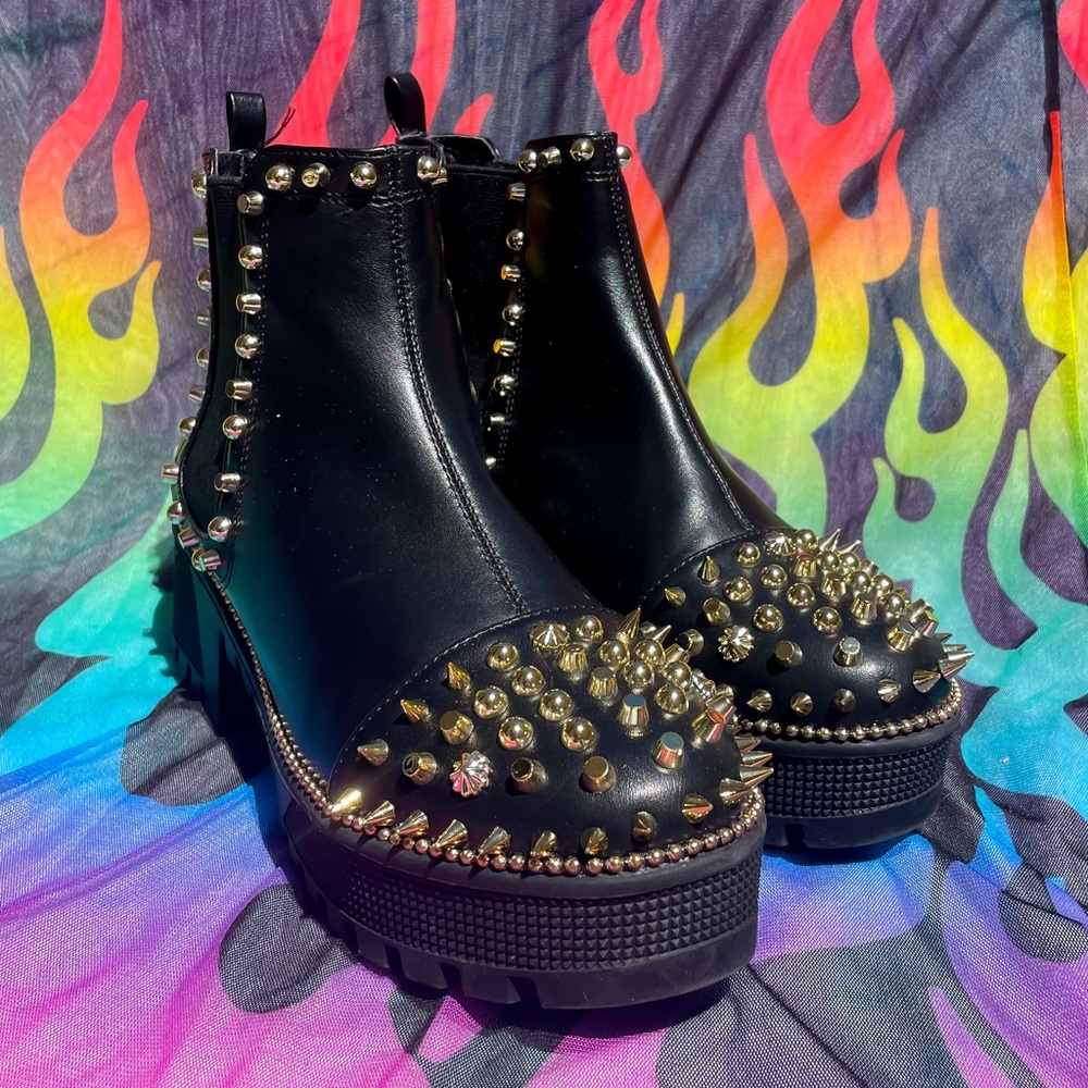 STUDDED Combat Moto Slip-On Booties *NEW*